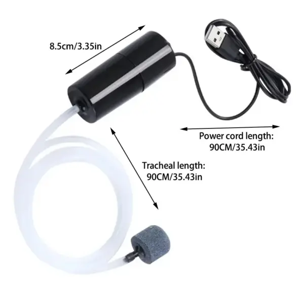 Tragbare USB-Aquarium-Luftpumpe: Mini-Oxygenator für Aquarien und Wasserzubehör - Image 6
