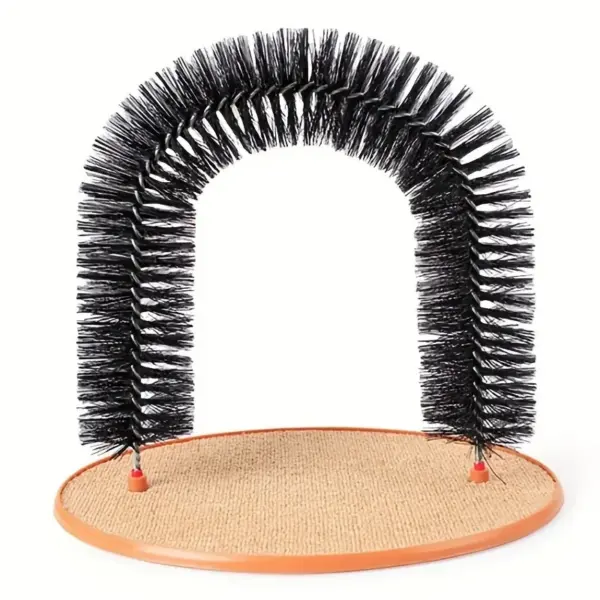 Katzenspielzeug Bogen Selbst Grooming Pamper Katze mit einer Massage Pflege Reibbürste mit Kratzpad Spielzeug für Katzen Interaktives Spielzeug - Image 7