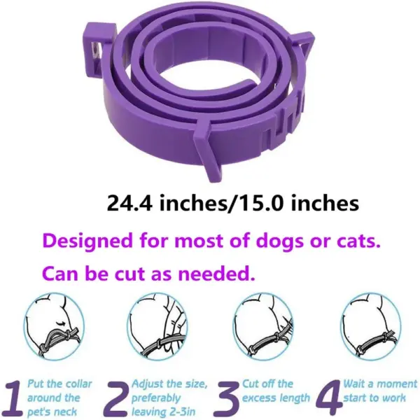 Beruhigendes Haustierhalsband für Katzen und Hunde, verstellbare Angst-Pheromon-Reduzierung, Haustierhalsband, langlebig, natürlich, ruhig, entspannen, beruhigende Halsbänder - Image 18
