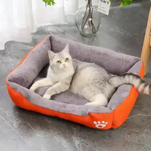 Großes Haustier Katzen-und Hunde bett warmes bequemes Hundehütte weiches pp Baumwoll nest Hunde korb matte universelles wasserdichtes Katzen bett