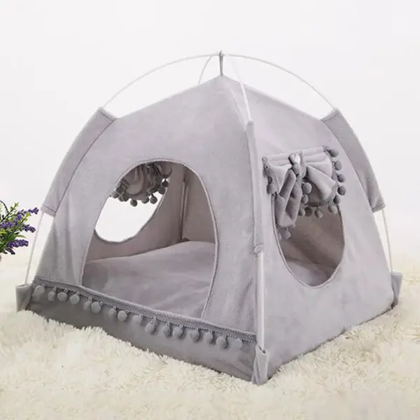 Katzenbett, faltbar, Katzenzelt, Hundebett, Kätzchen, Hundekorb, Betten, niedliche Katzenhäuser, Heimkissen, Haustierhütte, Produkte, süße Prinzessin