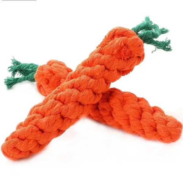 1pc Haustier Knoten Spielzeug für Hund und Katze Karotte Form Hund Kauen Spielzeug Baumwolle Seil Spielzeug für Indoor Hunde katze Spielzeug Hund Zubehör - Image 9