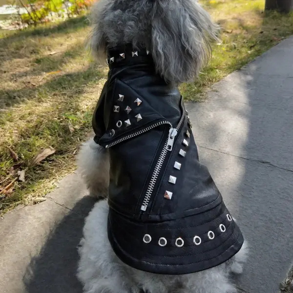 French Bulldog Dog Clothes Winter Leather Dog Coat Jacket Warm Pet Clothes For Small Large Dogs Cat Pug Clothing Ropa Para Perro - Image 5