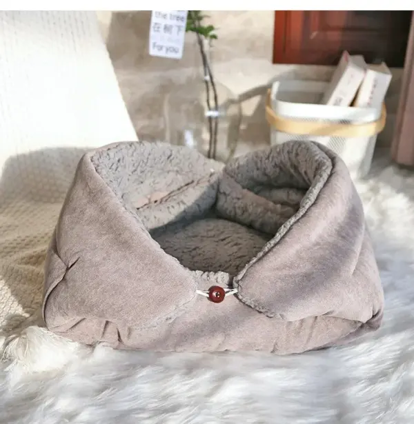 Katzen betten für den Winter warmes Zubehör Kätzchen häuser Hunde bett Korb matte Dinge Kissen Haus Welpen waren Haustier bedarf - Image 9