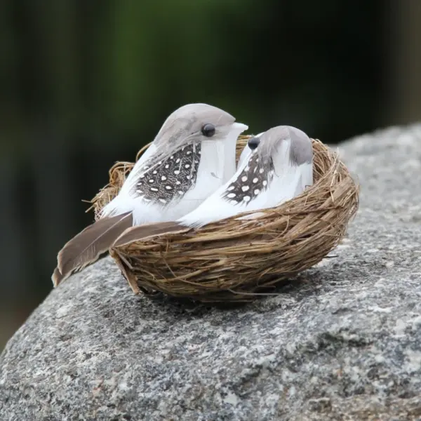Artificial Birds and Bird Nest and Bird Egg Set Miniature Ornament for Home Garden Party Lawn Decoration Dropsale - Image 2