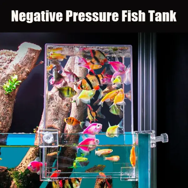Creative Aquarium Tank Negative Pressure Fish Tank Ecological Aquascape Decoration Small Fish Beta Fish Tank Bowl Isolation - Image 2