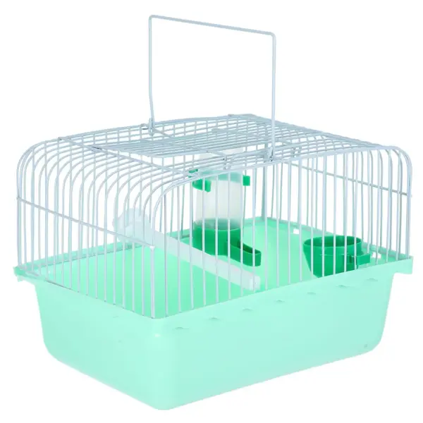 Portable Bird Cage for Travel Small Iron Parakeet Lovebird Cages Perch Food Box Water Dispenser Durable ABS Spacious Outdoor