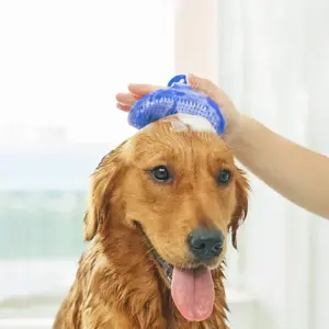 Haustierbürste Katze Hund Badebürste Haustier Hund Katze Massagebürste Hundemassagebad Katze Scheuerbürste Duschhandschuh Reinigungsprodukte Handschuhe