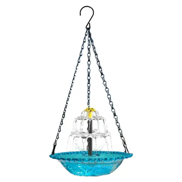 Hanging Bird Bath With Solar ,Multi-Functional Basin For Bird Bath, Feeder And Drinking,Solar Powered Water For Bird Bath - Image 2