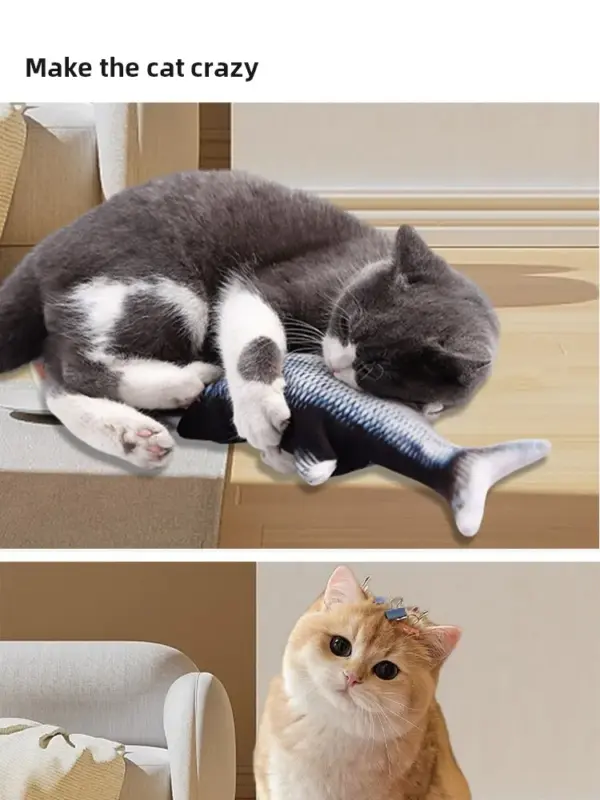 Katze Hund Spielzeug Fisch USB Lade Elektrische Floppy Simulation Fisch Interaktive Ausbildung Zähne Schleifen Haustier Kauen Spielzeug - Image 15