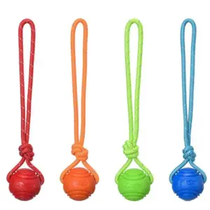 Hundeball-Spielzeug, federnde Gummiball, Kauspielzeug, Haustier-Hunde-Spielzeugball mit Schnur, interaktives Spielzeug für große Hunde, Welpen-Spiele, Spielzeug
