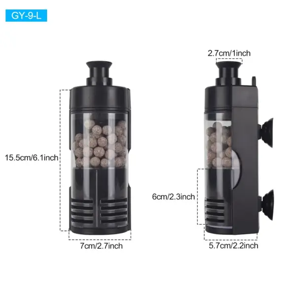 Fish Tank Air Pump Multifunctional Biochemical Sponge Filters Small Aquariums Filtration Reduces The Number of Water Changes - Image 7