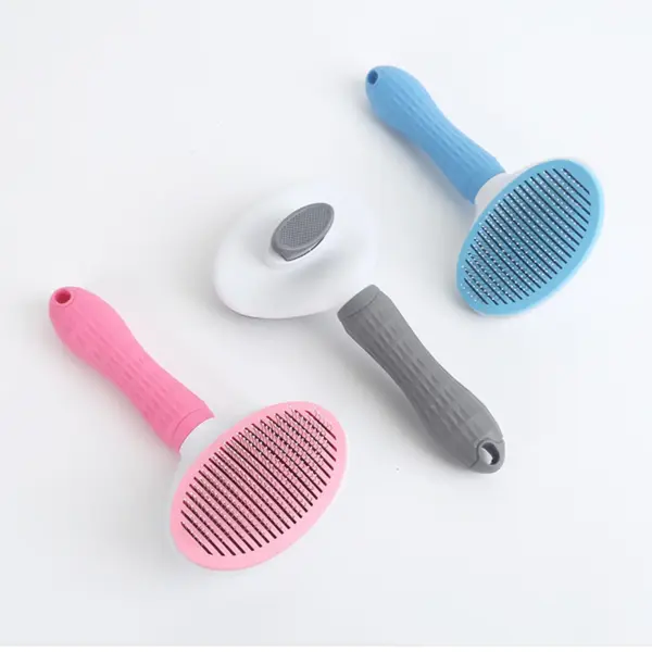 Dog brush, cat brush, self-cleaning pet brush for combing long and short hair dogs, cats, rabbits, etc. to remove loose hair - Image 14