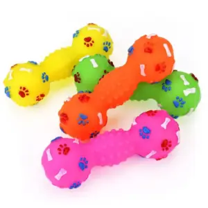 Kunststoff Knochen Hund Spielzeug Haustier Katze Spielzeug für Hunde Hantel Interaktive Squeeze Squeaky Pet Kauen Spielzeug Pet Sound Hunde Spielzeug