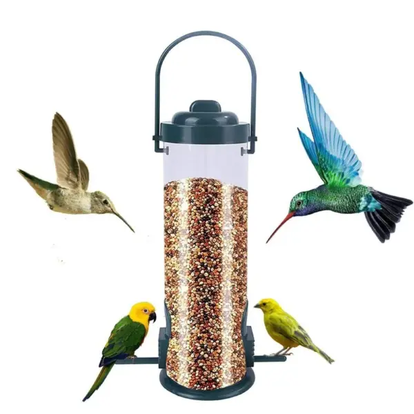 Multiple Holes Bird Feeder Automatic Foot Feeding Tool Pet Bird Feeder Outdoor Hanging Pet Food Dispenser for Flying Animals - Image 4