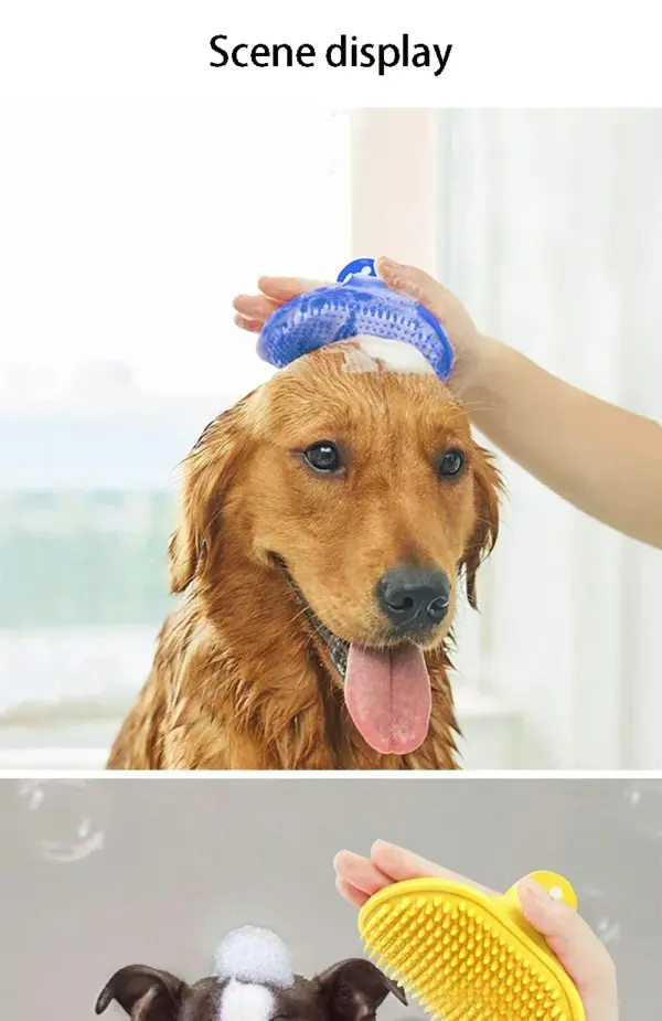 Haustierbürste Katze Hund Badebürste Haustier Hund Katze Massagebürste Hundemassagebad Katze Scheuerbürste Duschhandschuh Reinigungsprodukte Handschuhe - Image 18