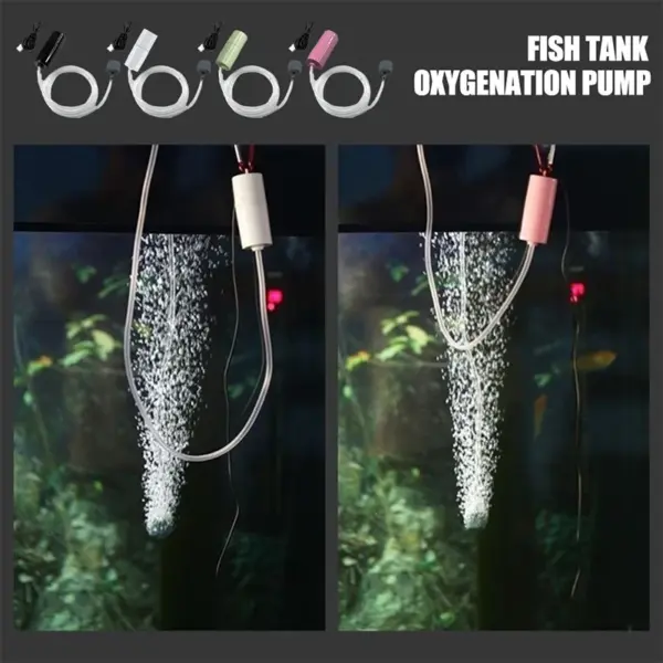 Tragbare USB-Aquarium-Luftpumpe: Mini-Oxygenator für Aquarien und Wasserzubehör - Image 3