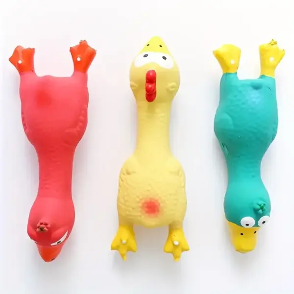 Hundes pielzeug machen ein Geräusch gurren des Hühner hundes pielzeug-langlebiges Latex kauen für interaktives Spiel und Zahn gesundheit kleiner bis mittlerer Rassen - Image 3