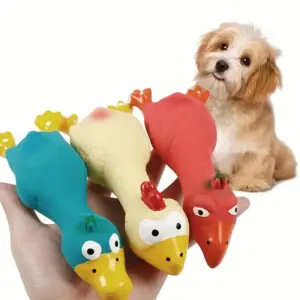Hundes pielzeug machen ein Geräusch gurren des Hühner hundes pielzeug-langlebiges Latex kauen für interaktives Spiel und Zahn gesundheit kleiner bis mittlerer Rassen