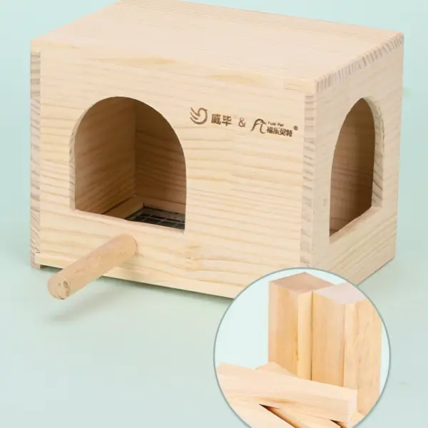 Wooden Bird House Nest Birds Breeding Box Pet Bird House Nest Bird Parrot Breeding Cages Pet Accessories Home Balcony Decoration - Image 8