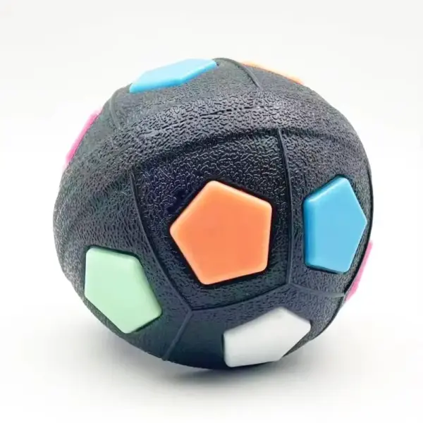 Tier-Hundespielzeug, Fußball, langlebig, TPR, interaktives Katzenballspielzeug mit Griff, Zähneknirschen und Training - Image 14