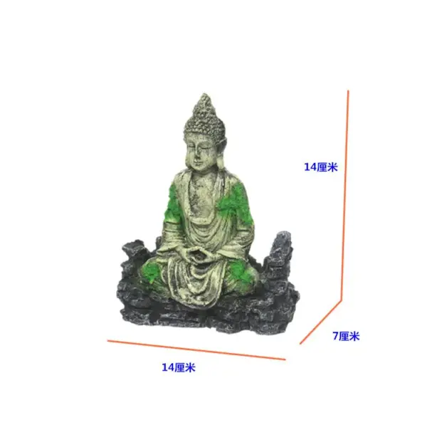 Aquarium Buddha Statue Decorations - Aquarium Decor Ornament Fish Tank Buddha Statue Decoration - Image 7