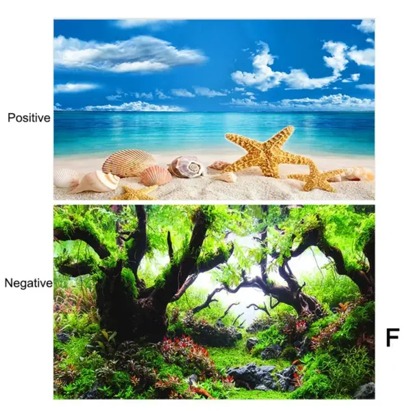 Aquarium Hintergrund Dekoration Aufkleber Aquarium Landschaft Aufkleber Poster Hintergrund für Aquarium Ozean Pflanze Aquascape Malerei - Image 9