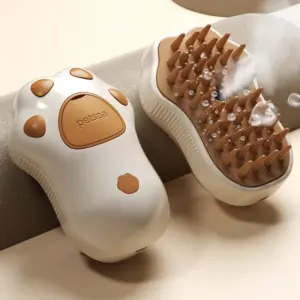 3-in-1 dampfige Haustier-Hundebürste, Katzen-Dampfbürste, elektrisches Spray, Katzenhaarbürste, Kamm, Massage, Hundesalon-Werkzeug, lose Haarzubehör