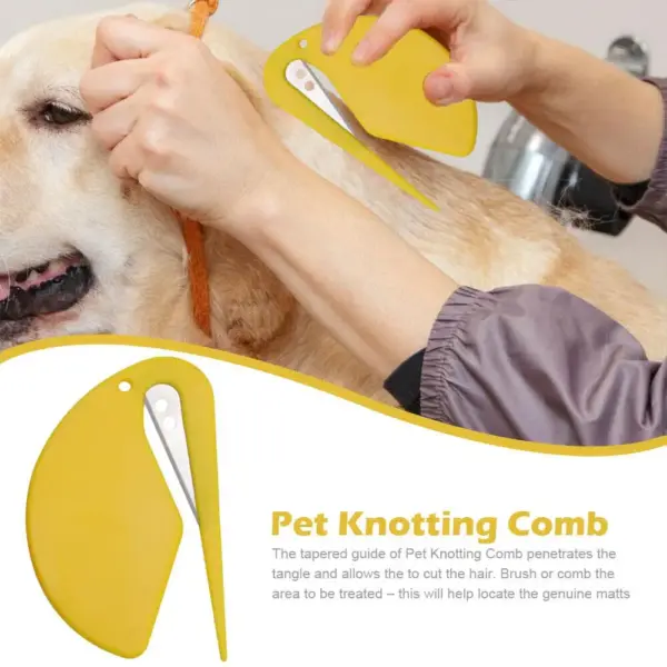 Neue Katze Hund Kamm Haustier offenen Knoten Kamm Katze Welpen Haar Fell Schuppen Pflege Trimmer Kamm Kamm Katze Bürste - Image 4