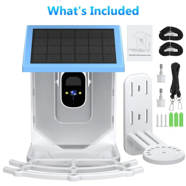 Bird Smart Feeder with Camera 2.4K Solar Low Power Night Vision IP66 Waterproof WIFI of 4G Connect Real Bird Species Feeder - Image 9