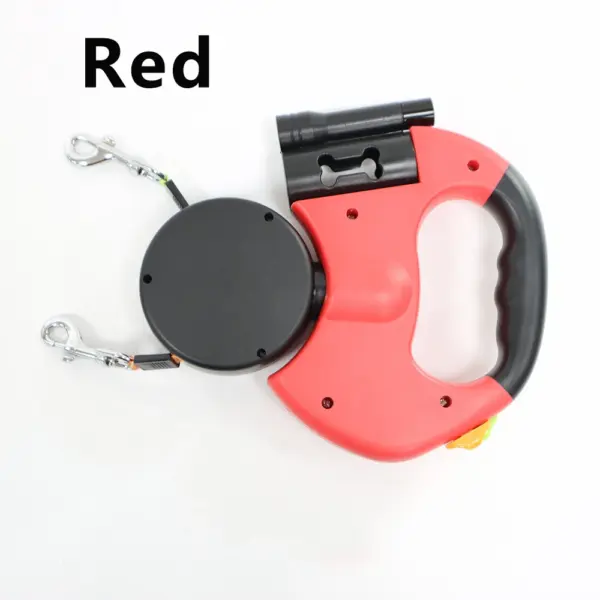 Retractable Dual Doggie Leash with LED Light, 360 Swivel No Tangle for Each Dog Independent Braking with 3M Reflective Leads - Image 8
