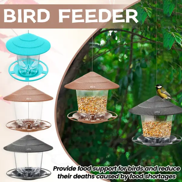 Outdoor hanging bird feeder,Outdoor bird feeder,Automatic hummingbird feeder for garden,Bird Feeding Supplies - Image 3