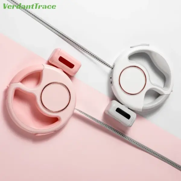 Retractable Dog Leash Reflective Rope Safety Release Built-in Poop Bag Holder Long Battery Life U-Shaped Safety Release for Pet - Image 2