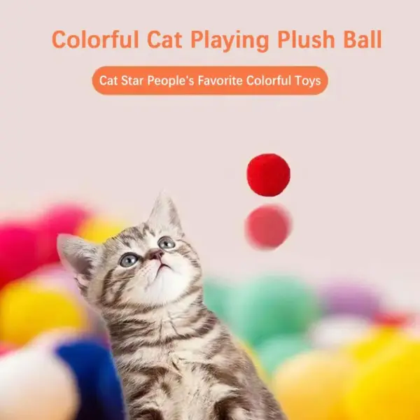 Katzen spielzeug interaktives Start trainings spielzeug für Haustier Kätzchen kreative Mini-Schieß waffen spiele Stretch Plüsch ballspiel zeug Haustier bedarf - Image 11