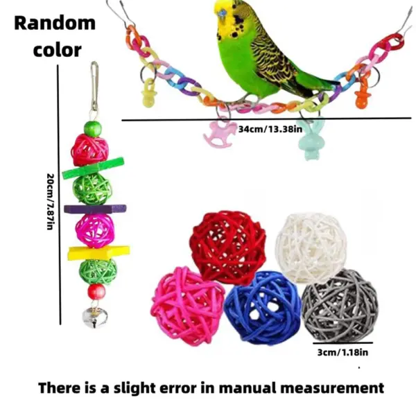 7PCS/16PCS Bird Toy Set for Parrots Variety Toys for Bird Cage Accessories Safe and Durable Bird Toys for Cockatiels Parakeets - Image 4