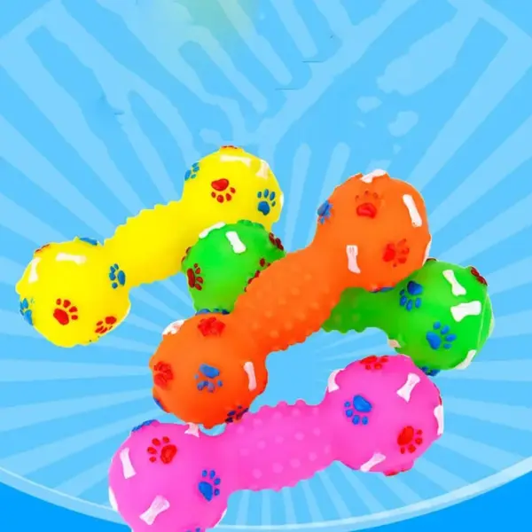 Kunststoff Knochen Hund Spielzeug Haustier Katze Spielzeug für Hunde Hantel Interaktive Squeeze Squeaky Pet Kauen Spielzeug Pet Sound Hunde Spielzeug - Image 2