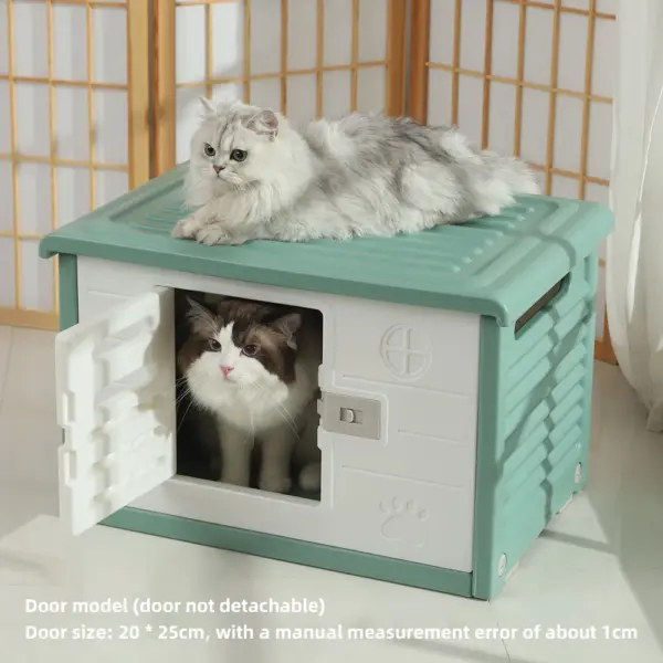 HOOPET Katzenstreu Katzenhaus Cottage Sommer Outdoor Regenfeste Hundehütte Katzenhaus Streunende Katze Outdoor Nester - Image 7