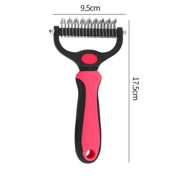 Dog Deshedding Brush Professional Pet Shedding Brush for Dogs Cats Fur Knot Cutter Double sided Pet Grooming Clean Comb - Image 12