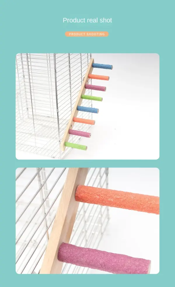 4/6/8 Step Bird Climbing Ladder Pet Interactive Ladder Parrot Grinding Claws and Teeth Climbing Toy Interactive Bird Accessories - Image 15