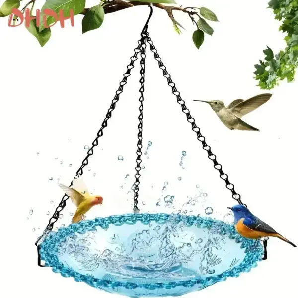 New Bird Flower Shaped Hanging Bird Feeder Birdbath For Garden Yard Farm Supplies Hummingbird Feeder Supplies Birdbath Bird Bath - Image 6