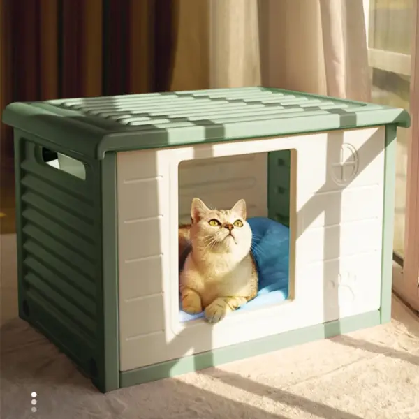 HOOPET Katzenstreu Katzenhaus Cottage Sommer Outdoor Regenfeste Hundehütte Katzenhaus Streunende Katze Outdoor Nester - Image 12
