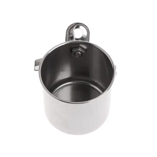 Stainless Steel Birds Parrot Feeder Round  Aviary Pet Food Water Feeding Bowl - Image 6