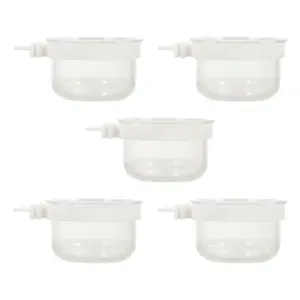 5 Pcs Bird Food Box Acrylic Cage Feeder Parrot Water Transparent Multi Function Household Bowl Safe Material Small Birds Pet