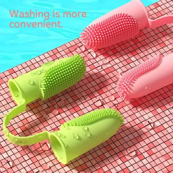 Pet Zwei-finger Zahnbürste Hund Katze Pet Liefert Zähne Reinigung Finger Set Oral Reinigung Werkzeuge Pet Zwei-finger zahnbürste Hund Katze - Image 3