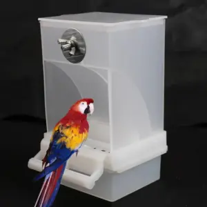 Automatic Parrot Feeder for Small Birds, PP, Convenient, Spacious, No Mess, Anti-Splash