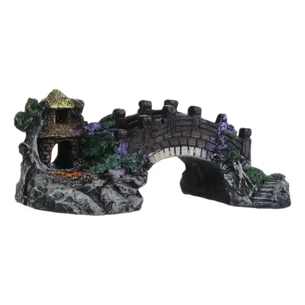 Aquarium Zubehör Laube Baum Pflanze gefälschte Landschafts bau Aquarium Ornament künstliche Brücke Steingarten Harz Aquarium Ornamente - Image 7