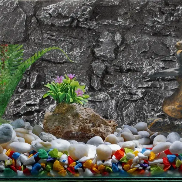 Background Rock Aquarium Backgrounds Reptile Tank Boards Glass Rocks Stone Landscape Photography Fish Pu Terrarium - Image 9