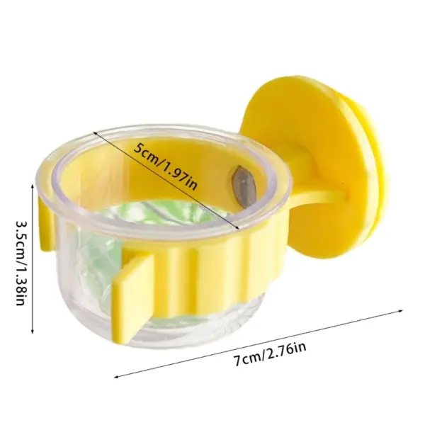 2Pieces Plastic Bird Feeders Lovebird Drinking Cup For Parrots And Budgies .Y1QB - Image 2