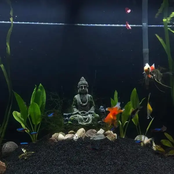 Aquarium Buddha Statue Decorations - Aquarium Decor Ornament Fish Tank Buddha Statue Decoration - Image 5
