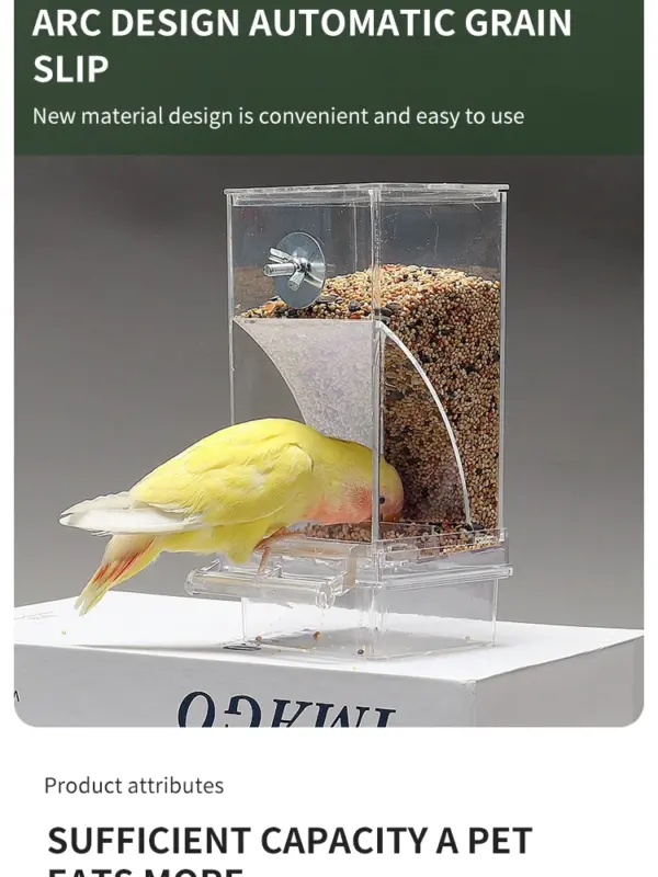 Parrot Bird FeederSpill-proof Automatic DispenserSplash-proof Outside FeederBird FeederTiger PeonyPhoenixBird Supplies - Image 9